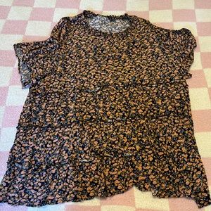 Plus size floral top